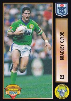 1994 Dynamic Rugby League Series 1 #23 Bradley Clyde Front